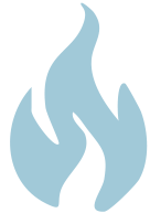 flame icon blue